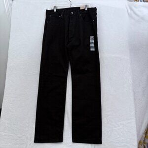 Levis 501 Jeans Mens 34x32 Black Original Fit Straight Leg Button Fly Stretch